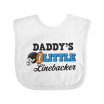Inktastic Daddy's Little Linebacker Boys or Girls Baby Bib