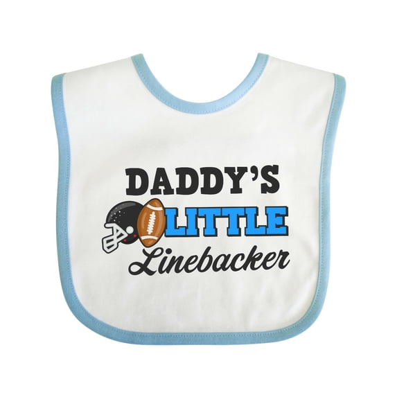 Inktastic Daddy's Little Linebacker Boys or Girls Baby Bib