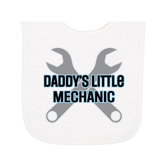 Inktastic Daddys Little Mechanic Baby Boy Baby Terry Cloth Bib