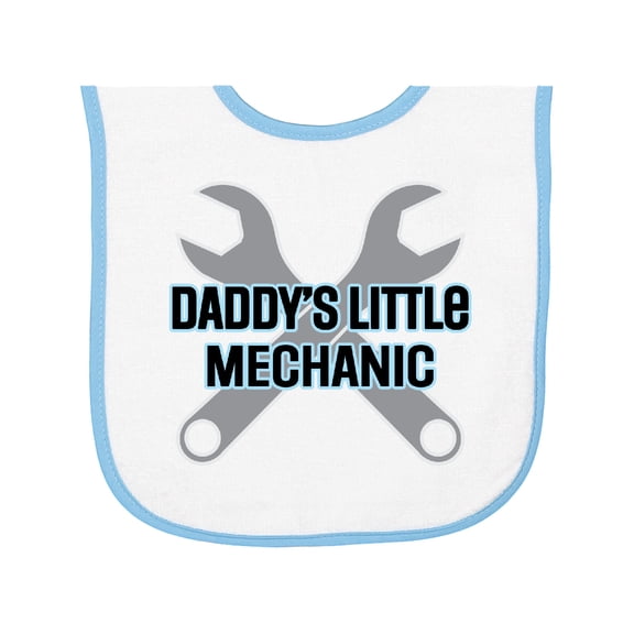 Inktastic Daddys Little Mechanic Baby Boy Baby Terry Cloth Bib