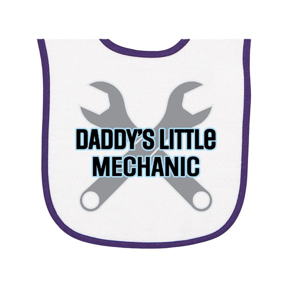 Inktastic Daddys Little Mechanic Baby Boy Baby Terry Cloth Bib