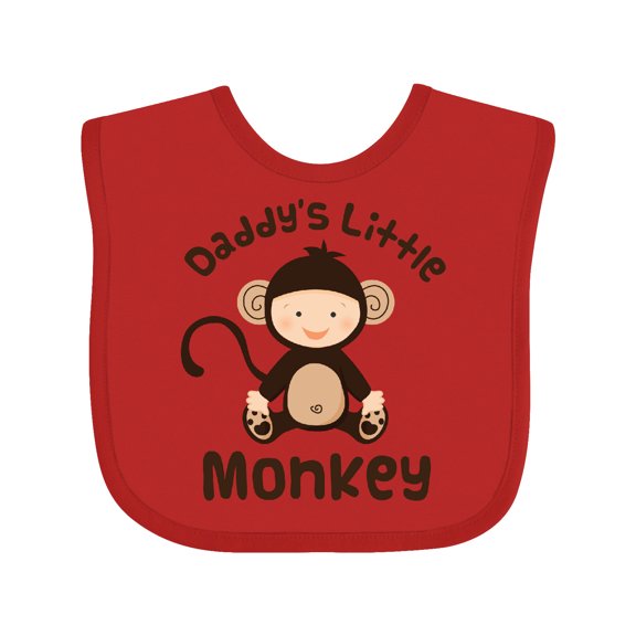 Inktastic Daddys Little Monkey Boys or Girls Baby Bib