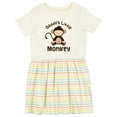 thumbnail image 1 of Inktastic Daddys Little Monkey Girls Toddler Dress, 1 of 5