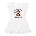 thumbnail image 1 of Inktastic Daddys Little Monkey Girls Toddler Dress, 1 of 5