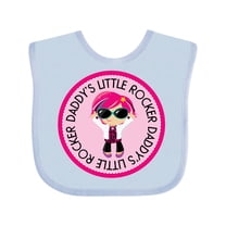 Inktastic Daddys Little Rocker Girl Girls Baby Bib