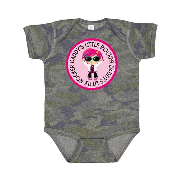 Inktastic Daddys Little Rocker Girl Girls Baby Bodysuit