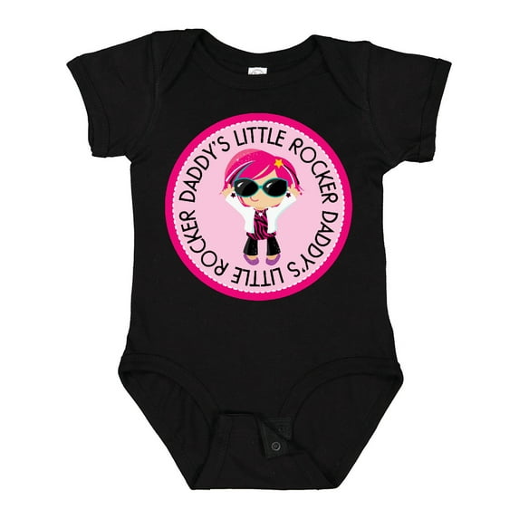 Inktastic Daddys Little Rocker Girl Girls Baby Bodysuit