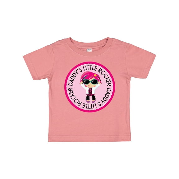 Inktastic Daddys Little Rocker Girl Girls Baby T-Shirt