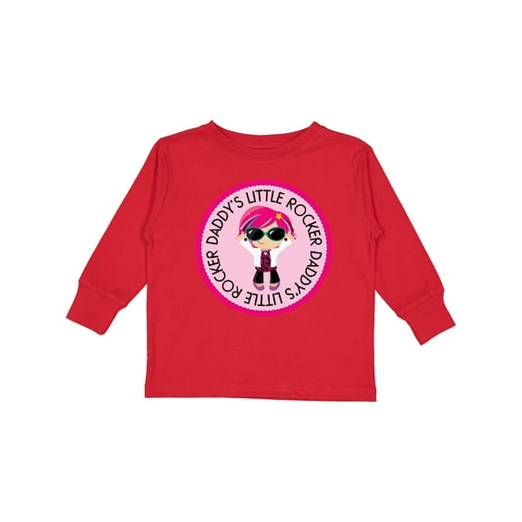 Inktastic Daddys Little Rocker Girl Girls Long Sleeve Toddler T-Shirt