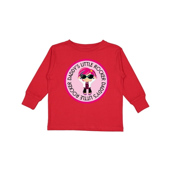 Inktastic Daddys Little Rocker Girl Girls Long Sleeve Toddler T-Shirt