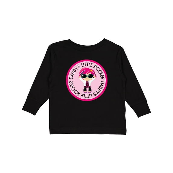 Inktastic Daddys Little Rocker Girl Girls Long Sleeve Toddler T-Shirt