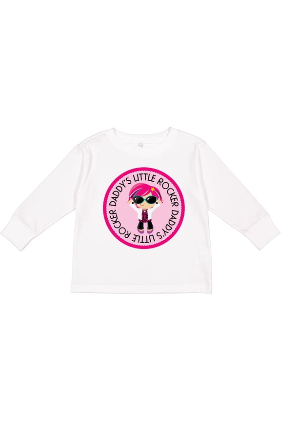 Daddys Little Rocker Girl Girls Long Sleeve Toddler T-Shirt