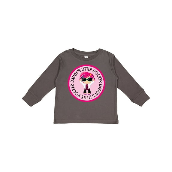 Inktastic Daddys Little Rocker Girl Girls Long Sleeve Toddler T-Shirt