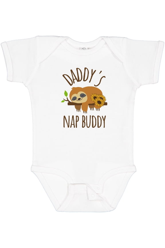 Daddys Nap Buddy Sloth Boys or Girls Baby Bodysuit