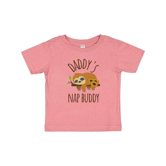 Inktastic Daddys Nap Buddy Sloth Boys or Girls Baby T-Shirt