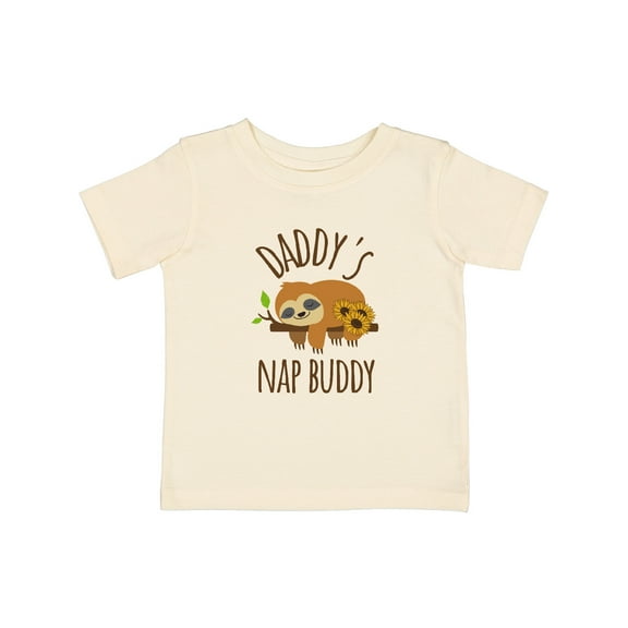 Inktastic Daddys Nap Buddy Sloth Boys or Girls Baby T-Shirt