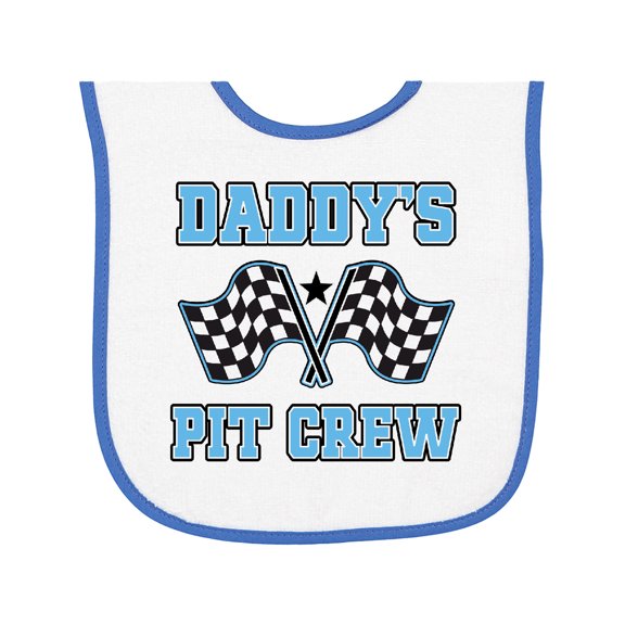 Inktastic Daddys Pit Crew Boys Racing Baby Terry Cloth Bib