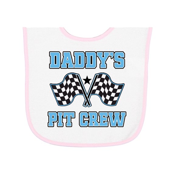 Inktastic Daddys Pit Crew Boys Racing Baby Terry Cloth Bib