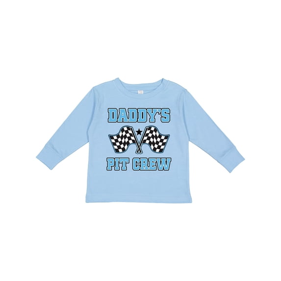Inktastic Daddys Pit Crew Boys Racing Boys Long Sleeve Toddler T-Shirt
