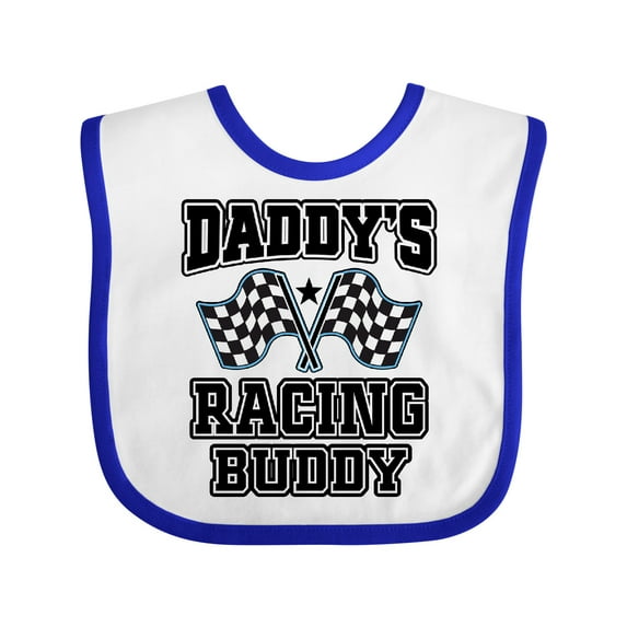Inktastic Daddys Racing Buddy Car Flags Boys or Girls Baby Bib