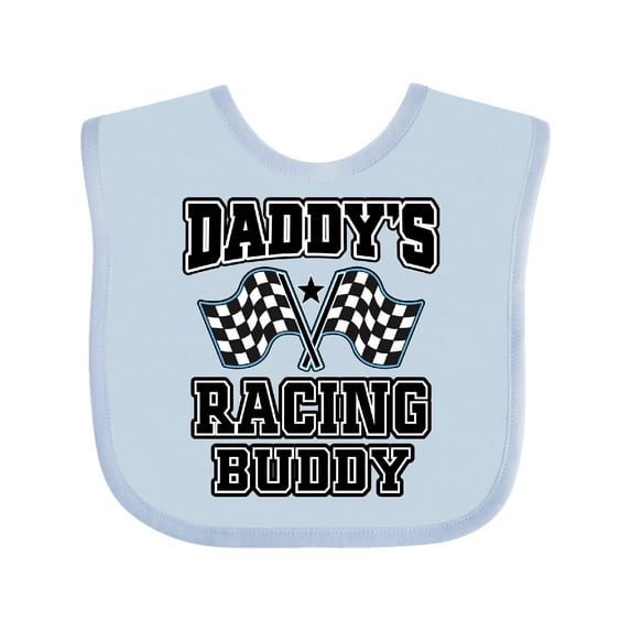 Inktastic Daddys Racing Buddy Car Flags Boys or Girls Baby Bib