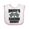 thumbnail image 1 of Inktastic Daddys Racing Buddy Car Flags Boys or Girls Baby Bib, 1 of 4