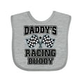 thumbnail image 1 of Inktastic Daddys Racing Buddy Car Flags Boys or Girls Baby Bib, 1 of 4
