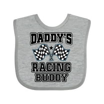 Inktastic Daddys Racing Buddy Car Flags Boys or Girls Baby Bib