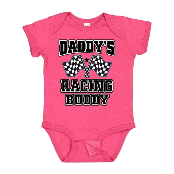 Inktastic Daddys Racing Buddy Car Flags Boys or Girls Baby Bodysuit