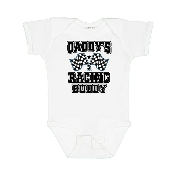 Inktastic Daddys Racing Buddy Car Flags Boys or Girls Baby Bodysuit