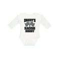 thumbnail image 1 of Inktastic Daddys Racing Buddy Car Flags Boys or Girls Long Sleeve Baby Bodysuit, 1 of 5