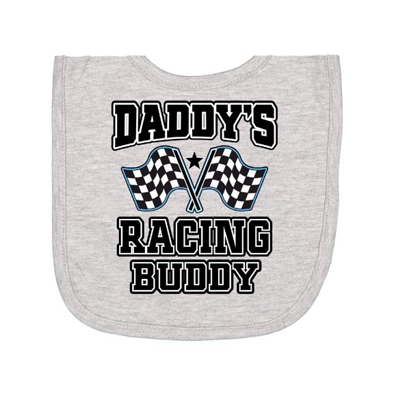 Inktastic Daddys Racing Buddy Car Flags Newborn Bib