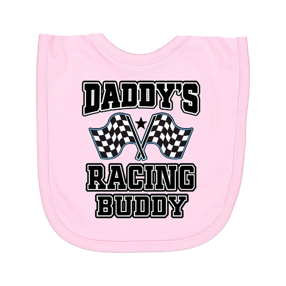 Inktastic Daddys Racing Buddy Car Flags Newborn Bib