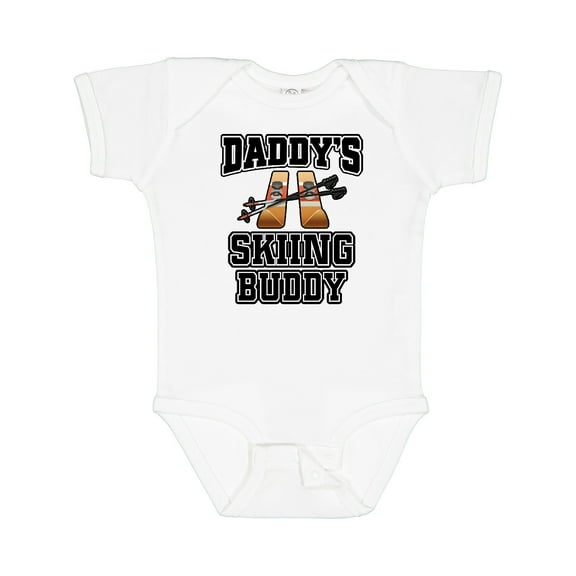 Inktastic Daddys Skiing Buddy Kids Skis Boys or Girls Baby Bodysuit