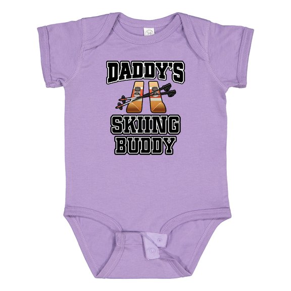 Inktastic Daddys Skiing Buddy Kids Skis Boys or Girls Baby Bodysuit