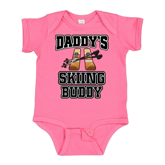 Inktastic Daddys Skiing Buddy Kids Skis Boys or Girls Baby Bodysuit