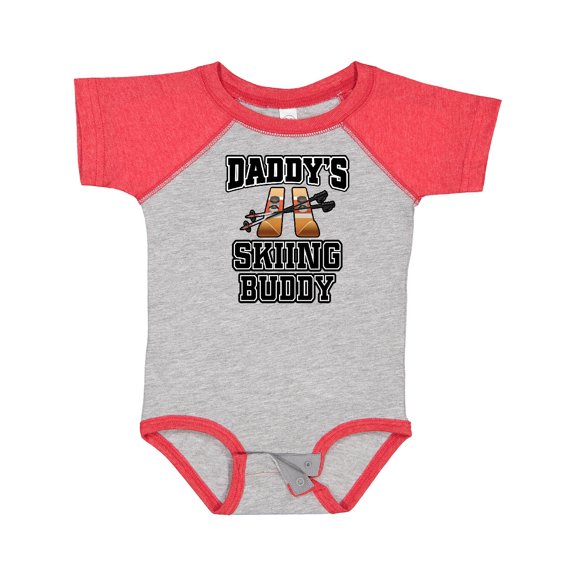 Inktastic Daddys Skiing Buddy Kids Skis Boys or Girls Baby Bodysuit