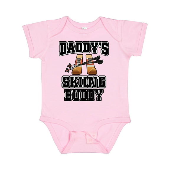 Inktastic Daddys Skiing Buddy Kids Skis Boys or Girls Baby Bodysuit
