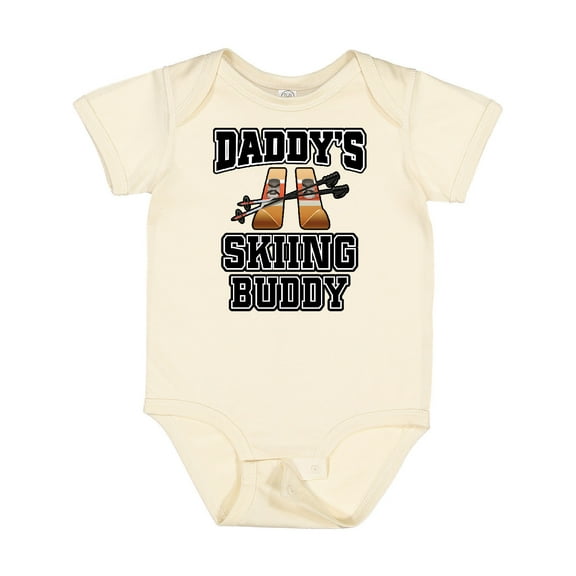 Inktastic Daddys Skiing Buddy Kids Skis Boys or Girls Baby Bodysuit