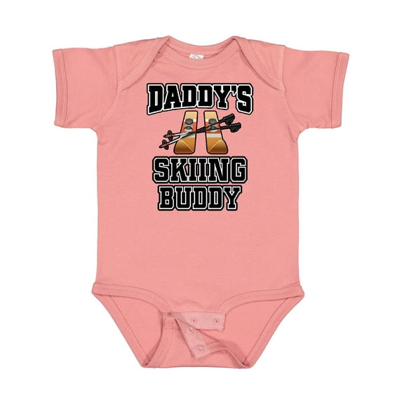 Inktastic Daddys Skiing Buddy Kids Skis Boys or Girls Baby Bodysuit