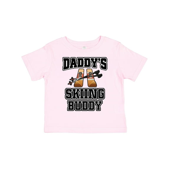 Inktastic Daddys Skiing Buddy Kids Skis Boys or Girls Toddler T-Shirt