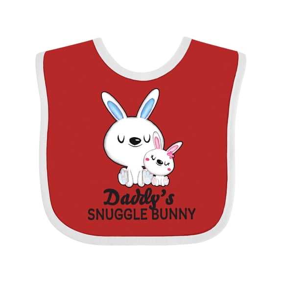 Inktastic Daddys Snuggle Bunny Easter Girls Baby Bib