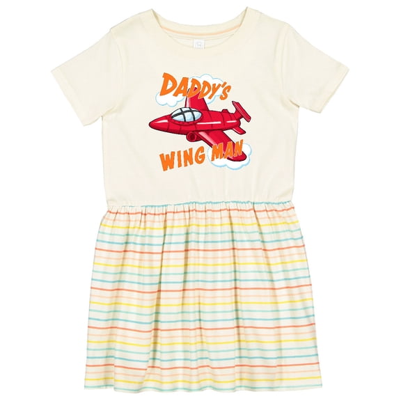 Inktastic Daddys Wingman for Fathers Day Girls Toddler Dress