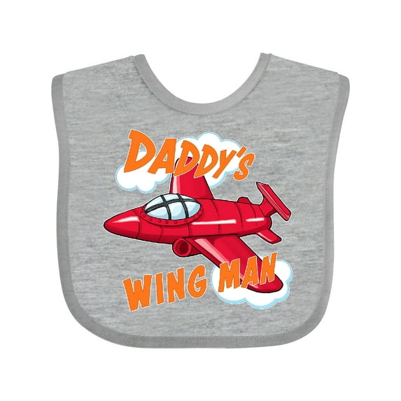 Inktastic Daddys Wingman for fathers day Boys or Girls Baby Bib