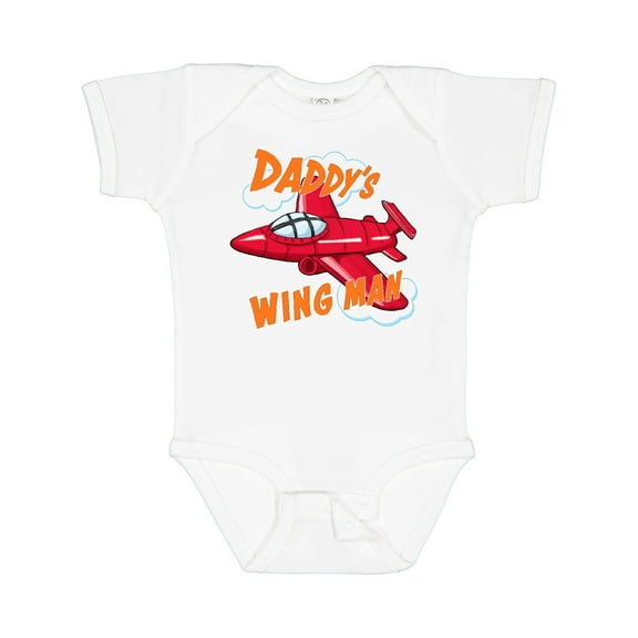Inktastic Daddys Wingman for fathers day Boys or Girls Baby Bodysuit