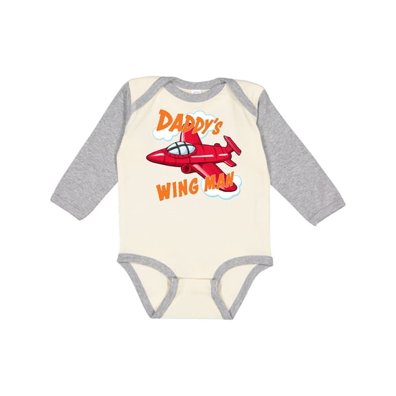 Inktastic Daddys Wingman for fathers day Boys or Girls Long Sleeve Baby Bodysuit