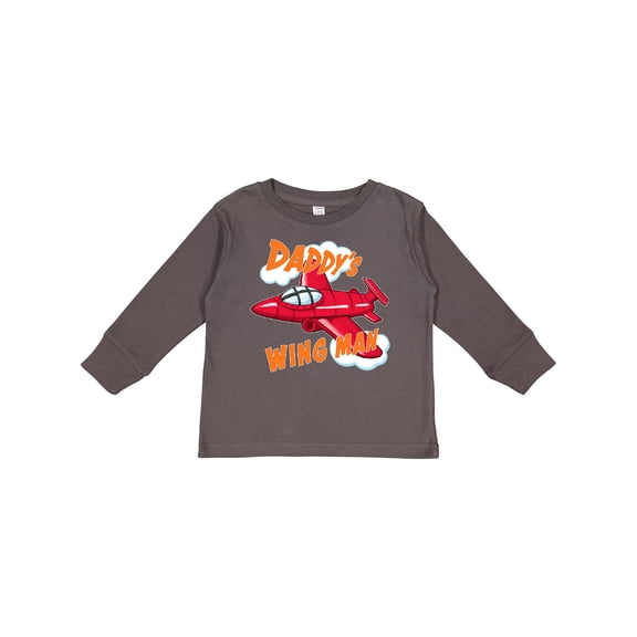 Inktastic Daddys Wingman for fathers day Boys or Girls Long Sleeve Toddler T-Shirt