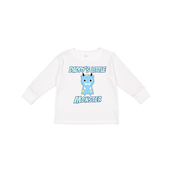 Inktastic Daddys little monster Boys or Girls Long Sleeve Toddler T-Shirt