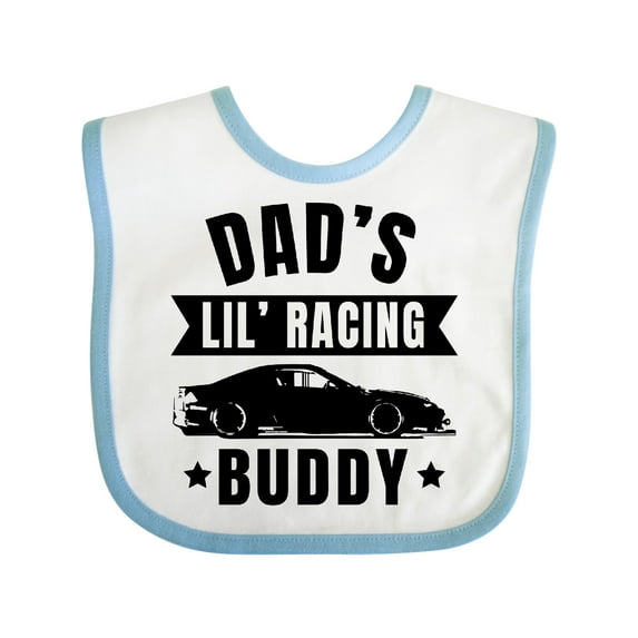 Inktastic Dads Lil Racing Buddy Boys or Girls Baby Bib