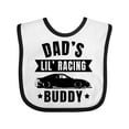 thumbnail image 1 of Inktastic Dads Lil Racing Buddy Boys or Girls Baby Bib, 1 of 4